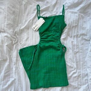 Green Knitted Midi Dress